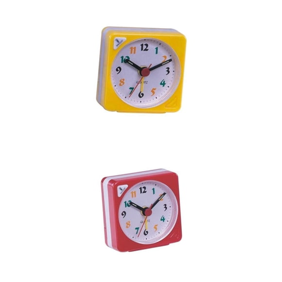 2 Pedazos Mini Reloj Despertador Analógico Despertador Pequeño de Duradero para Facil de Llevado para Viaja