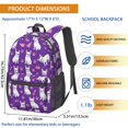 thumbnail image 3 of French Bulldog and Dog Paw Print 17" School Backpacks for Teens,Waterproof Oxford Fabric,S-Shape Padded Straps for School,Travel,Hiking,Camping, 3 of 6