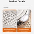 thumbnail image 4 of Deep Fryer Pot Japanese Tempura Deep Fryer Stainless Steel Small Frying Pot with Thermometer & Oil Filtration, 4 of 6