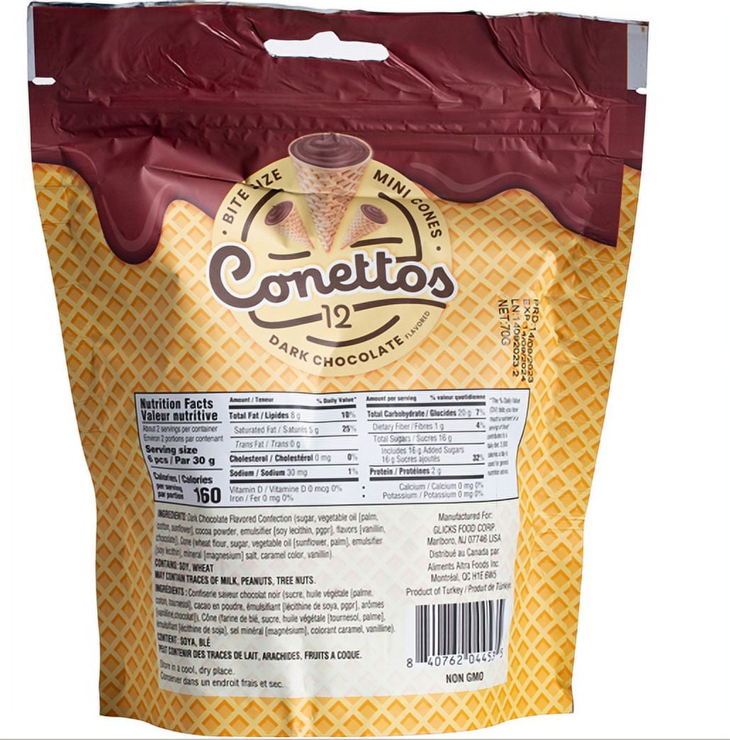 CONETTOS DARK CHOCO, Conettos Dark Chocolate