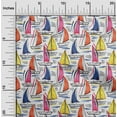 thumbnail image 2 of oneOone Cotton Poplin Twill Orange Fabric Beach Boat Diy Clothing Quilting Fabric Print Fabric By Yard 56 Inch Wide, 2 of 4