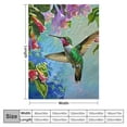 thumbnail image 4 of Autua Hummingbird Flowers Blue Sky Warm Lightweight Blanket Soft Fleece Throw Blanket Living Rooms Sofa Decor Cow Gifts All Seasons Plush Blankets 50x60in, 4 of 6