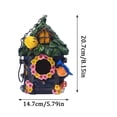 thumbnail image 3 of JIhuahe Outdoor Hanging Bird House for Swallows and Sparrows, Distressed Resin Pet Cottage, Garden Patio Decoration with Hummingbird Appeal, Durable Construction,As shown, 3 of 5