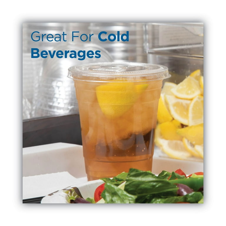 Cold Drink Cup Lids, Fits 9 oz to 12 oz Plastic Cold Cups, Clear, 100/Sleeve, 10 Sleeves/Carton Cold Drink Cup Lids, Fits 9 oz to 12 oz Plastic Cold Cups, Clear, 100/Sleeve, 10 Sleeves/Carton