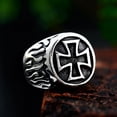 thumbnail image 4 of Anillo de acero de titanio ligero estilo Retro religión anillos de dedo negro Color sólido impermeable tamaño pequeño joyería hombres regalo Ropa, zapatos y accesorios Miscelánea Talla 8 Sonducket AP014442-02, 4 of 6
