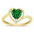 thumbnail image 2 of Star K � Simulated Emerald Heart Bypass Love Knot Promise Ring, 2 of 9