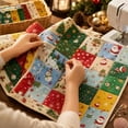 thumbnail image 4 of christmas fabric fat quarters christmas fabric Precut Cotton Squares Strips Santa Snowman Snowflake Prints for Quilting Sewing Patchwork DIY Craft Holiday Party Decor Supplies,A-35PCS, 4 of 4