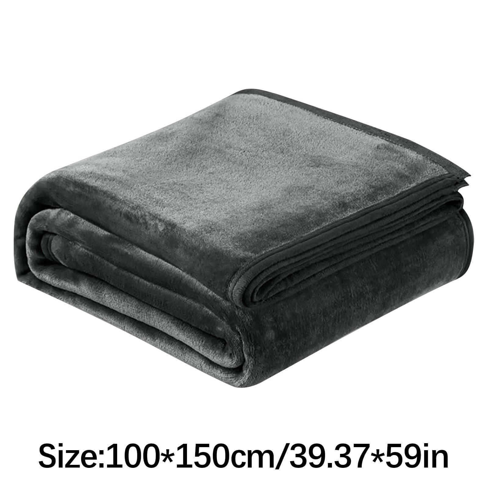 Clearance! Boovnll Throw Blanket, Super Soft Warm Solid Color Thicken Flannel Blankets, Microfiber Machine Washable for Indoor Bedroom, Couch, Sofa, Floor, Camping, Blanket - (79x91")