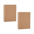 thumbnail image 1 of 2pcs A5 Refillable Ring Binder,a5 Kraft Paper Binder Tray With 2 Rings To Add Loose Sheets,a5 Kraft, 1 of 5
