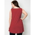 thumbnail image 5 of Made by Johnny Women's Solid Sleeveless Tunic for Leggings Swing Flare Tank Tops S-5XL Plus Size XXXXXL RED, 5 of 6