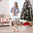 thumbnail image 7 of FORMRS Onesies Pajama for Adults Unisex Hoodie Winter Jumpsuit One Piece Sleepwear, Sizes S-2XL, Musical Pattern, 7 of 7