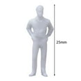 Verolina 50/100Pcs 175 Scale Model Miniature White Figures Human
