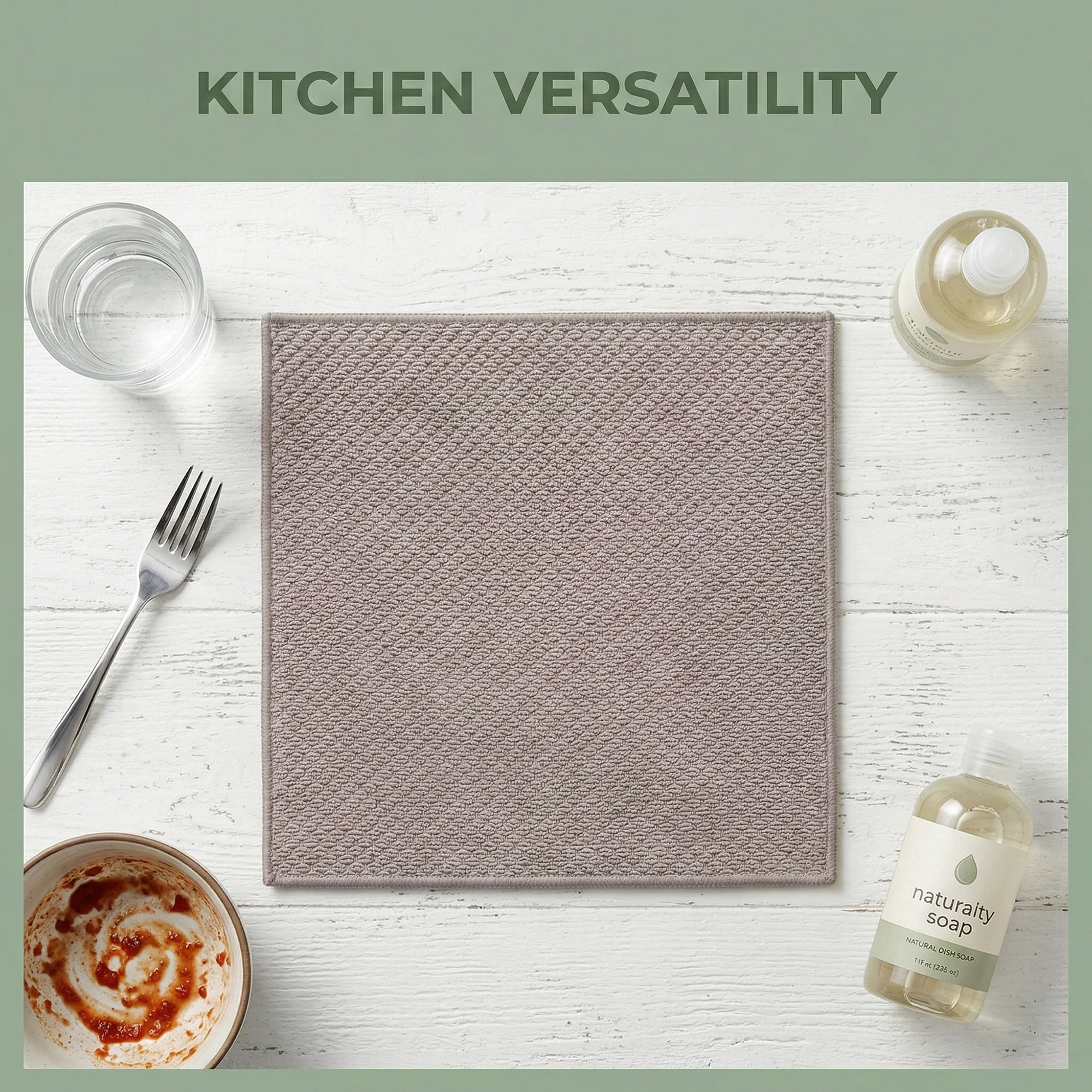 Unique Bargains Microfiber Dish Cloth for Washing Dishes Rags Dark Gray 12" x 12"