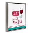 thumbnail image 3 of Stupell Industries Eclectic Funny Wine Phrase Gray Floating Frame Canvas Art, 18 x 18, by Courtney Morgenstern, 3 of 8
