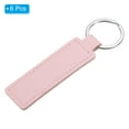 thumbnail image 3 of 4" PU Sublimation Keychain Blanks, Leather Key Fob with Rings for DIY Craft Car Key, Pink, 6 Pack, 3 of 6