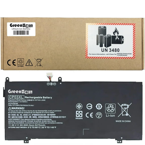 GREENTECH CP03XL 929072-855 BATTERY FOR HP SPECTRE X360 13-AE 11.55V 60.9WHR 929066-421 HSTNN-LB8E