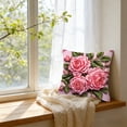 thumbnail image 4 of Nkmbld Spring Pillow Covers 18x18 Inch Flower Decor Throw Pillowcase Vintage Floral Seasonal Summer Outdoor Decoration Linen Cushion Cover for Couch Sofa, 4 of 8