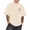 A-Beige253, variant on Bibifish Mens T-Shirts Oversize Raglan Collar Small Logo Print Tshirts Summer Street Loose Short Sleeve Tee Tops