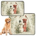thumbnail image 2 of Qxltty Snowman Mail Carrier Cat litter Pads Pet Set of 3 Diaper Mats Center Anti-leakage Layer Absorbent Soft and Comfortable, 2 of 7