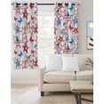 thumbnail image 2 of 4th of July Blackout Curtains for Bedroom Living Room Darkening Curtains 84 Inch Length 2 Panels Set Navy Blue Red Star Independence Day Window Curtain Window Treatment Grommet Drapes 42"x84", 2 of 9