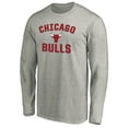 thumbnail image 2 of Men's Heathered Gray Chicago Bulls Victory Arch Long Sleeve T-Shirt, 2 of 3