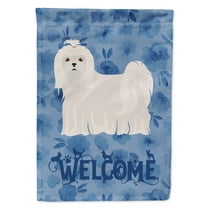 Carolines Treasures CK6017GF Maltese Welcome Flag Garden Size Small multicolor