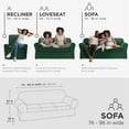 thumbnail image 6 of Zenna Home Simply Fit 4-Piece Steps Stretch Sofa Slipcover, Spruce, 6 of 6