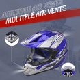 thumbnail image 4 of Casco de motocross OUMURS para adultos con gafas, guantes y máscara, color azul, 4 of 9