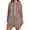 1-Khaki, variant on The Warmy Oversized Hoodie Dress Women's Casual Long Sleeve Drawstring Pullover Sweatshirts Solid Color Split Hem Long Hooded Tops with Pocket Purple XXL
