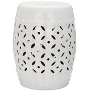 Safavieh Lattice Coin Indoor/Outdoor Garden Patio Stool, White