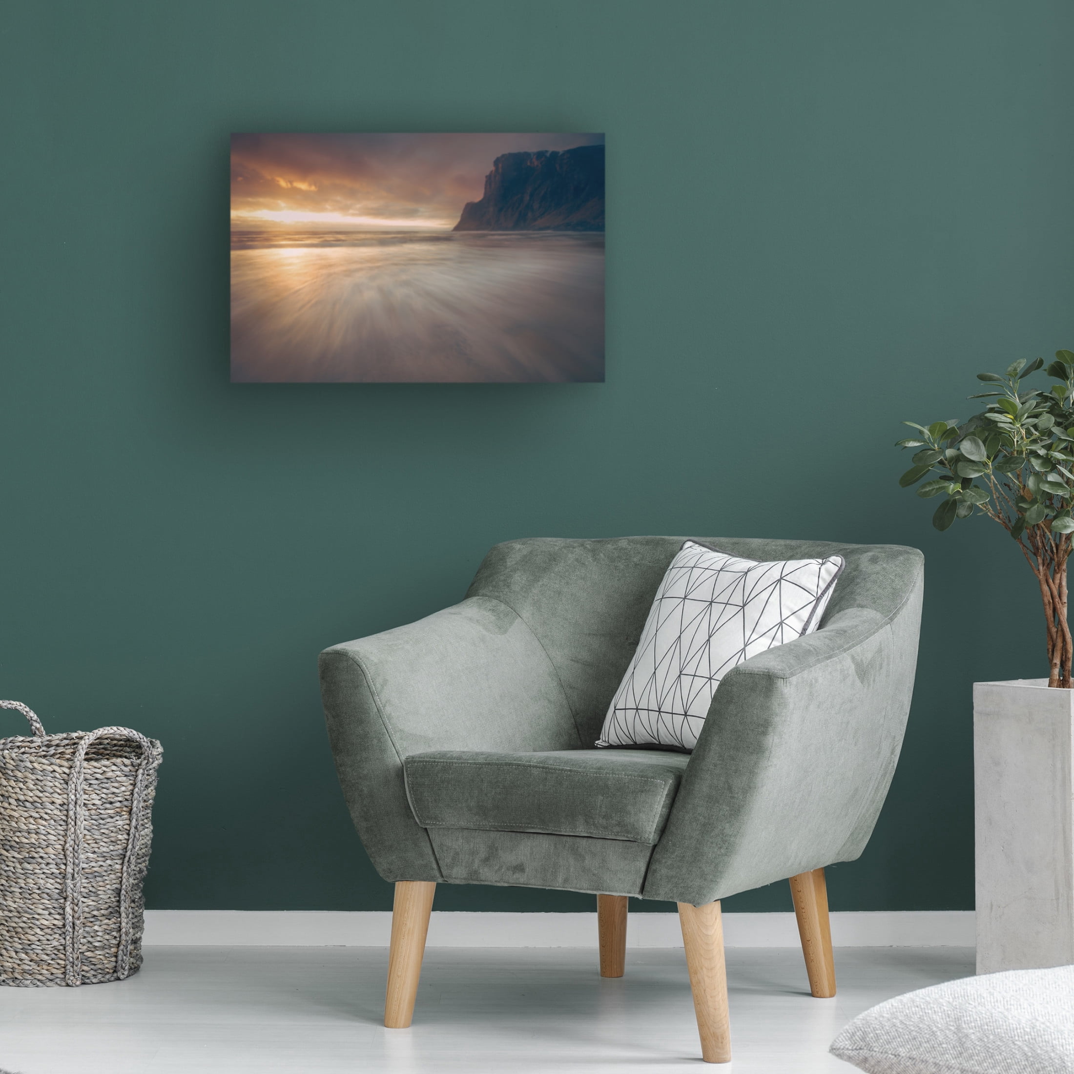 Canvas Wall Art - Fred Age Hol 'Kvalvika ' Wall Art for Living Room, Bedroom, or Office Décor by Trademark Fine Art - 19 x 12 Inches