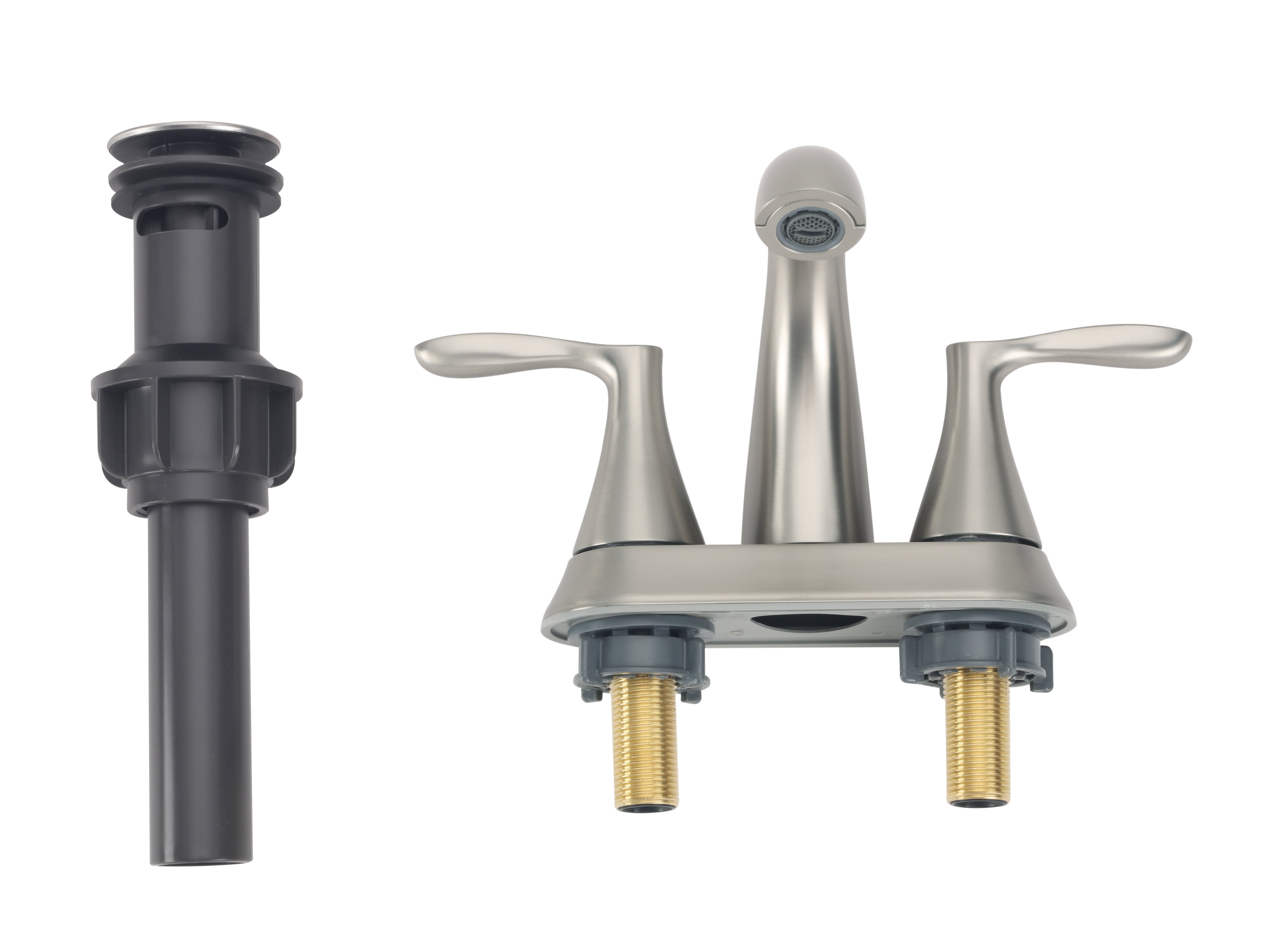 Better Homes & Gardens Simple Flair 4" Centerset Bathroom Faucet in Satin Nickel