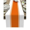 thumbnail image 2 of Orange Stripes Solid Color Texture Table Runner Home Party Decorative Tablecloth Cotton Linen Table Runners for Wedding, 2 of 5