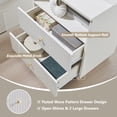 thumbnail image 5 of wow97e Fluted Nightstand, Modern Bed Side Table with Charging Station, Wooden Wide End Table w/2 Drawers for Bedroom and Living Room, 5 of 7