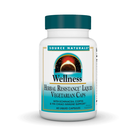 Source Naturals Wellness Herbal Resistance, Echinacea, Coptis & Yin Chiao Immune Support *- 60 Capsules