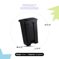 thumbnail image 3 of Safco Hands Free Plastic Step-On Receptacle Trash Can - 23 Gallon in Black, 3 of 11