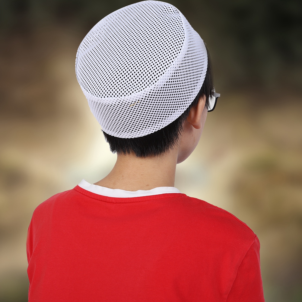 LYUMO Polyester Mixed Cotton Cloth Muslim Prayer Hat Islam Man Embroidery Hat Male Head Cap, Muslim Hat, Hat - image 2 of 7