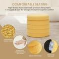 thumbnail image 5 of WestinTrends Alexandria Mid-Century Modern Sherpa Swivel Barrel Accent Chair With Storage Ottoman, Sunset Gold, 5 of 7