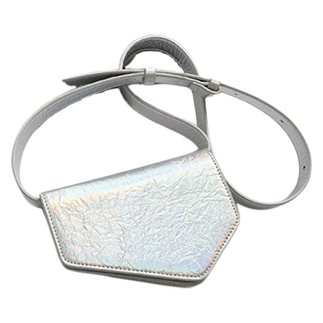 Bolso Cruzado Brillante Hombro Irregular para Mujer Citas Cuero PU