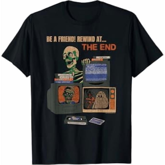 Rewind Horror Skeleton Vintage T-Shirt