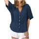 thumbnail image 5 of Ropa de estar por casa,Blusa informal de manga corta con estampado para mujer, cuello redondo, cómoda para uso diario, para casa y trabajo, sopatenor, 5 of 9