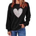 thumbnail image 4 of HaoXianJian Valentines Day Shirts Women Cute Heart Print Shirt Casual Valentines Top for Women Long Sleeve Love Letter Graphic Tees Tops Crewneck Pullover T-Shirts Size XS-XL, 4 of 7