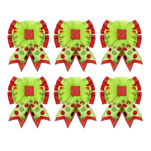 The Red And Green Christmas Bow Christmas Tree Is Decorated With A Lime Green Wreath Velvet Bow Tree Top Ribbon