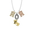 thumbnail image 2 of Delight Jewelry Goldtone 3-D Lion Multi-Colored Crystal Mom Charm Necklace, 2 of 5