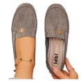 thumbnail image 4 of Samdudou Womens Loafers Casual Slip On Flat Shoes Closed Toe Faux Suede Moccasins with Metallic Flower Embellishment for Daily Work, 4 of 9
