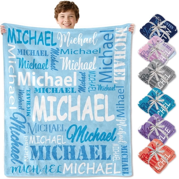 Ships Next Day, Personalized Blankets and Throws Custom Blanket with Name Customized Flannel Blanket for Users Christmas Blanket Gifts for Teen Women men