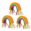 3 Pack Mini Rainbow Pinata for Kids Fiesta Birthday Party Decorations Supplies, 4 x 7 x 2 in