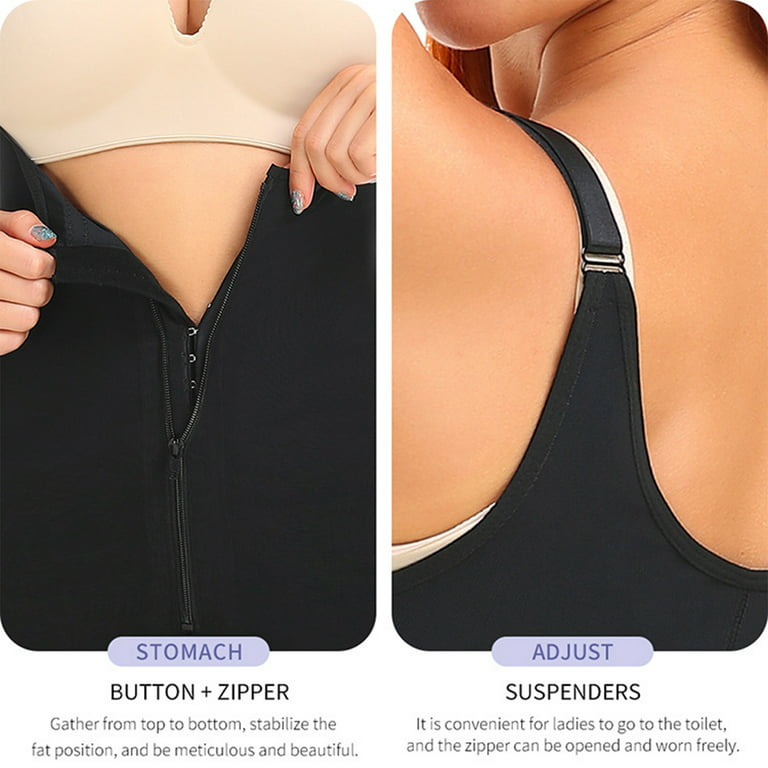 POP CLOSETS Fajas Colombianas Postparto Levanta Cola Postpartum Girdle Body  Shaper for Women Tummy Control Zipper Open Bust Bodysuit