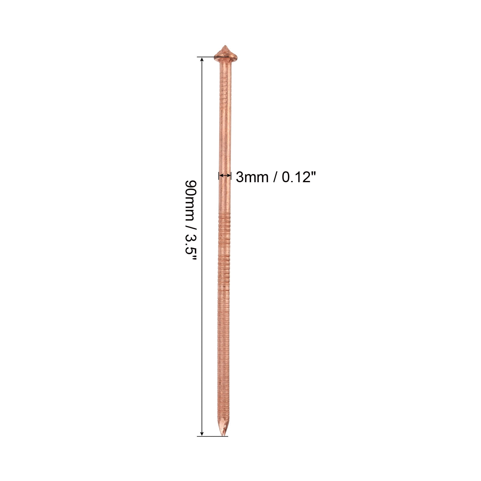 100pcs CD Weld Pins, 90mm Stud Welder Pins Insulation Copper Nails Welding Nails