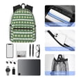 thumbnail image 4 of Easygdp Light Green Squares Mochila Casual para Portátil, Mochila para Escuela, Viajes, Negocios, 4 of 6